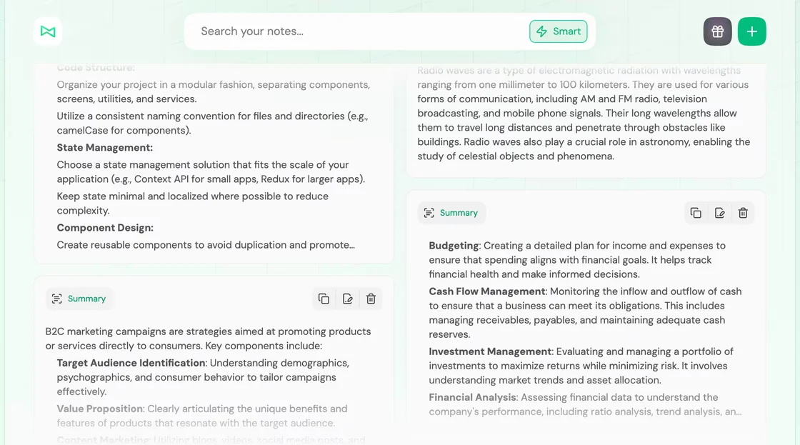 A preview of the Database web app
